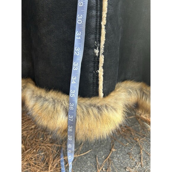 JORDAN CRAIG 4XL Shearling Faux Fur Suede Coat Jacket Brown Soft Oversize Retro - Picture 12 of 16
